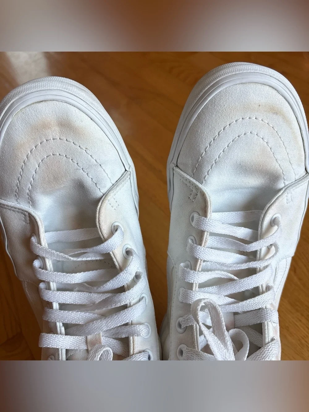 VANS Sk8 Hi Skate Sneakers Shoes VCU True White Mens Sz 10.5 12 Womens High Top